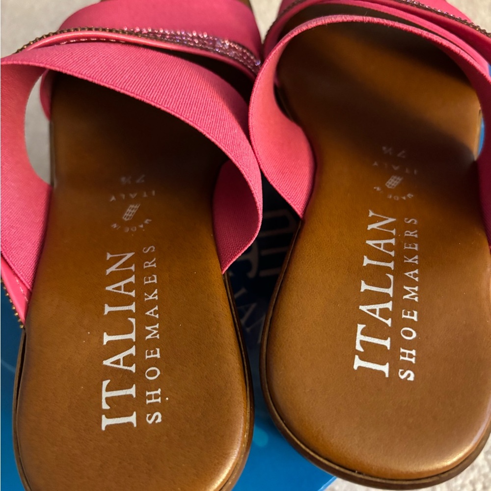 NIB Italian Shoemakers Pink Sandals 7.5 - Picture 6 of 8